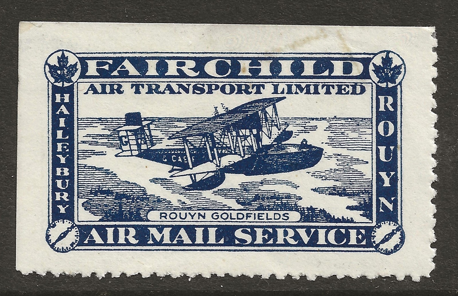 FAIRCHILD AIR MAIL SERVICE CL11 - 1926 CANADA AIR POST Semi-Official