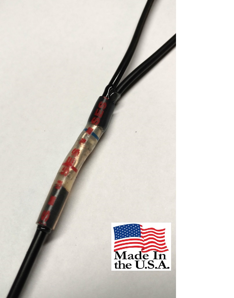 3-Way Heat Shrink Butt Connectors Red Sealed 18-22 AWG (10-pkg) USA Made