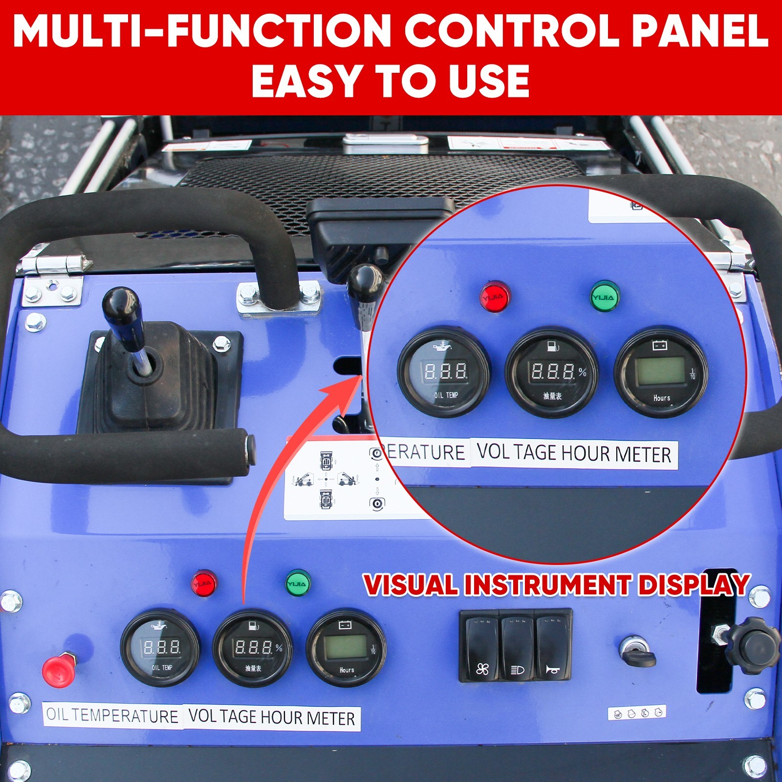 Mini Skid Steer 22HP Twin Cylinder Tracked Loader Rotarydri
