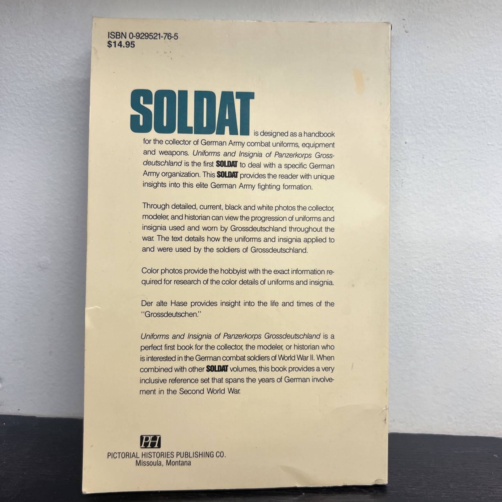 WW2 German Soldat Vol 5 Uniforms and Insignia of Panzerkorps Used Softcover