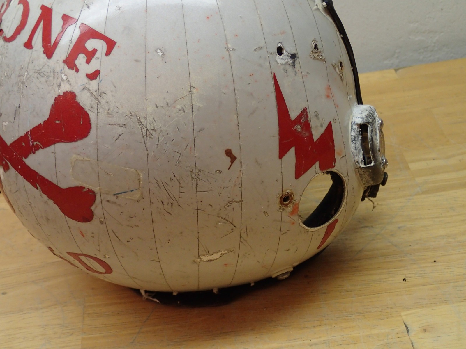 Gentex Vintage PRK-37/P Aircraft Flight Crew Helmet Incomplete Rough Estate Item