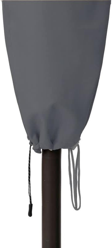 Patio Umbrella Cover 6-9ft Waterproof Zipper Rod Outdoor Market Grey NEW