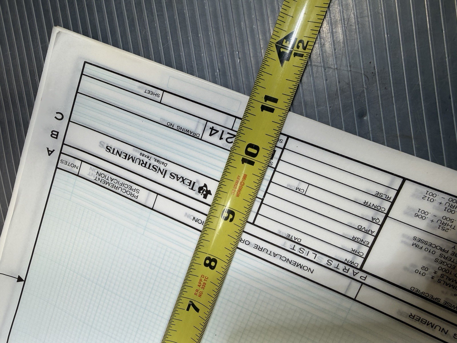 VINTAGE 1960'S TEXAS INSTRUMENTS GRAPH PAPER LOOSE LEAF 20 PAGES TI-7913L