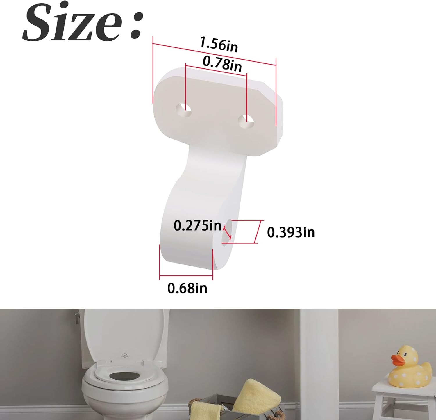 White Slow Close Hinge Bracket Replacement For Bemis Nextstep Toilet Seat(1Pc)