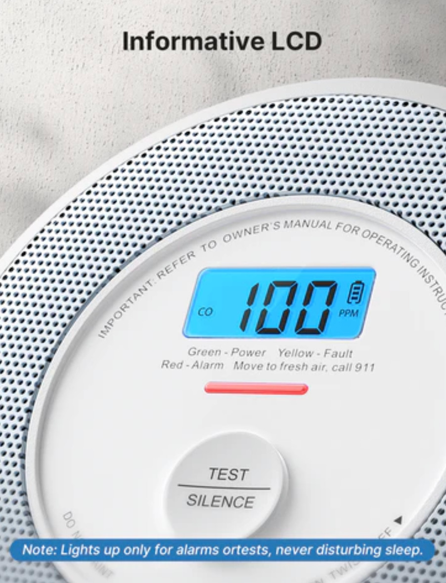 X-Sense SC07-W Wireless Interlinked Combo Smoke & Carbon Monoxide Alarm - 3-Pack