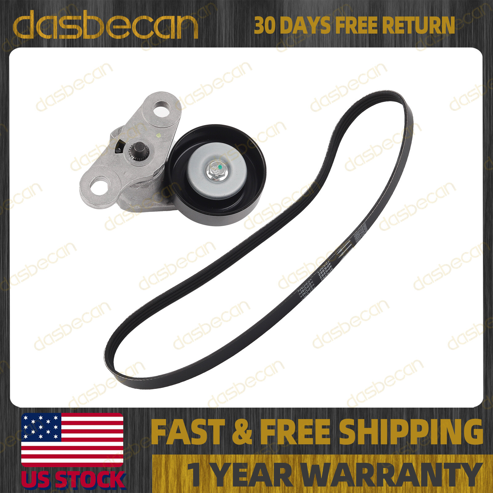 Serpentine Drive Belt Tensioner Kit For Cadillac Chevy Silverado GMC 90K-38159