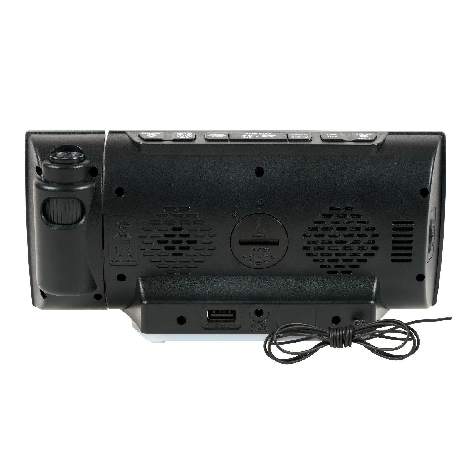 817-83957 La Crosse Technology Curved LED Projection Alarm Clock with FM Radio