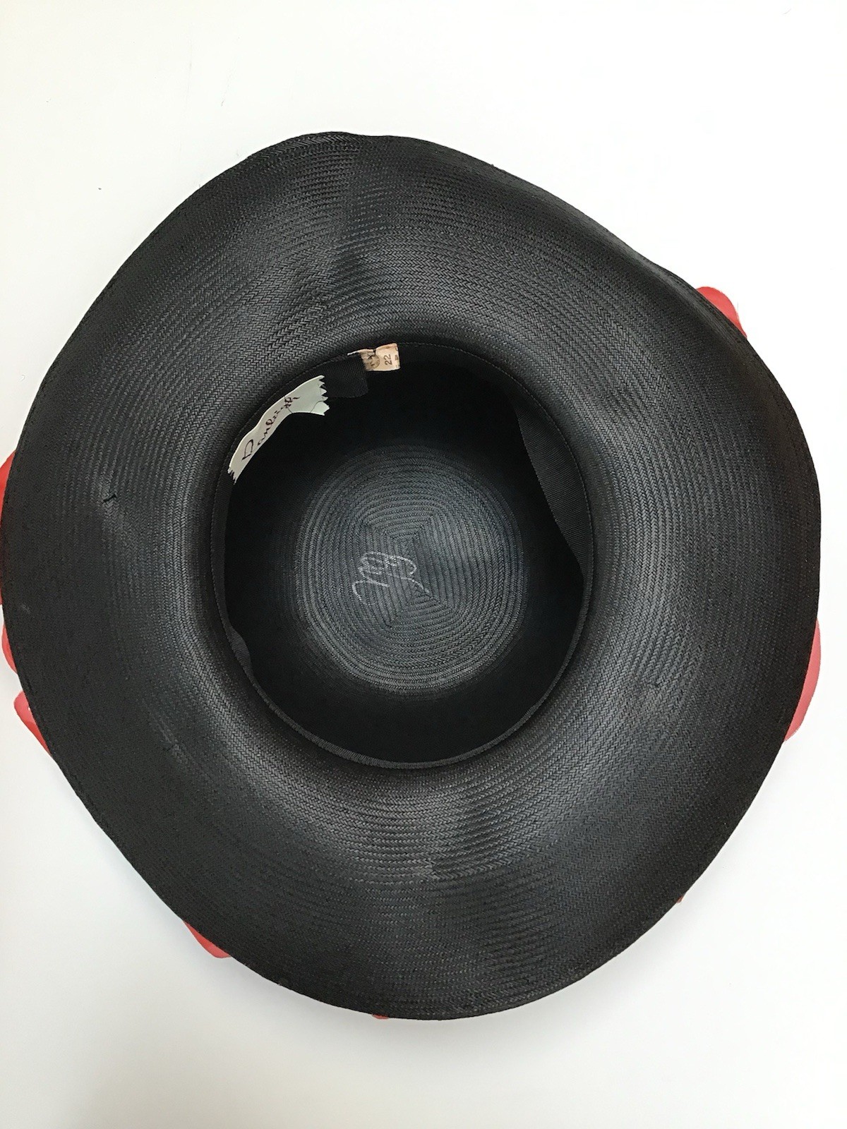 Vintage Women’s Hat Red Poppies Labeled Ranleigh Union USA Made Kentucky Derby