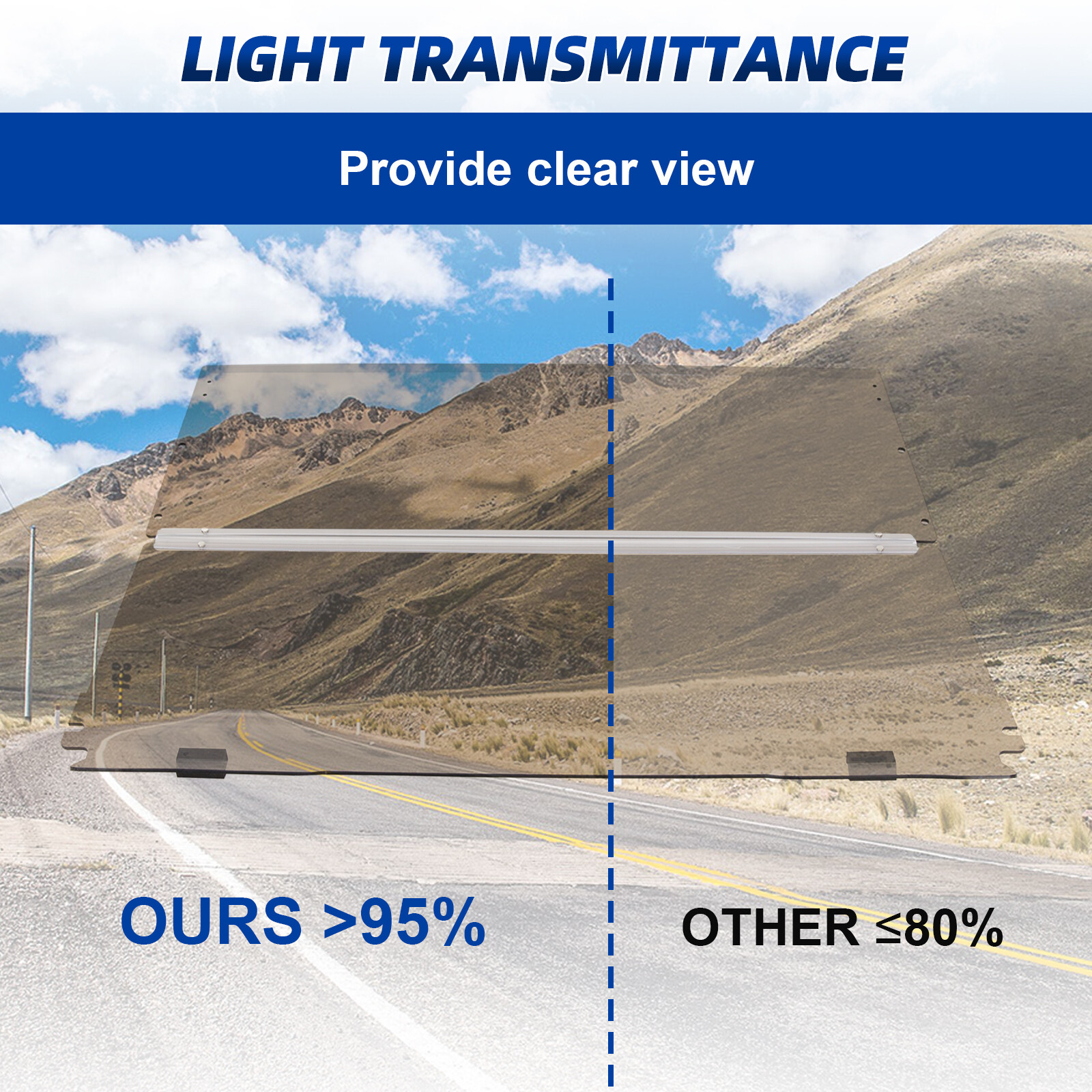 Golf Cart Folding Tinted Windshield For 1994-2014 EZGO TXT & Medalist