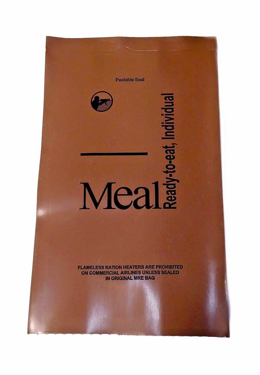 Military Surplus Unused Empty MRE Brown Bags - Lot of 6 bags