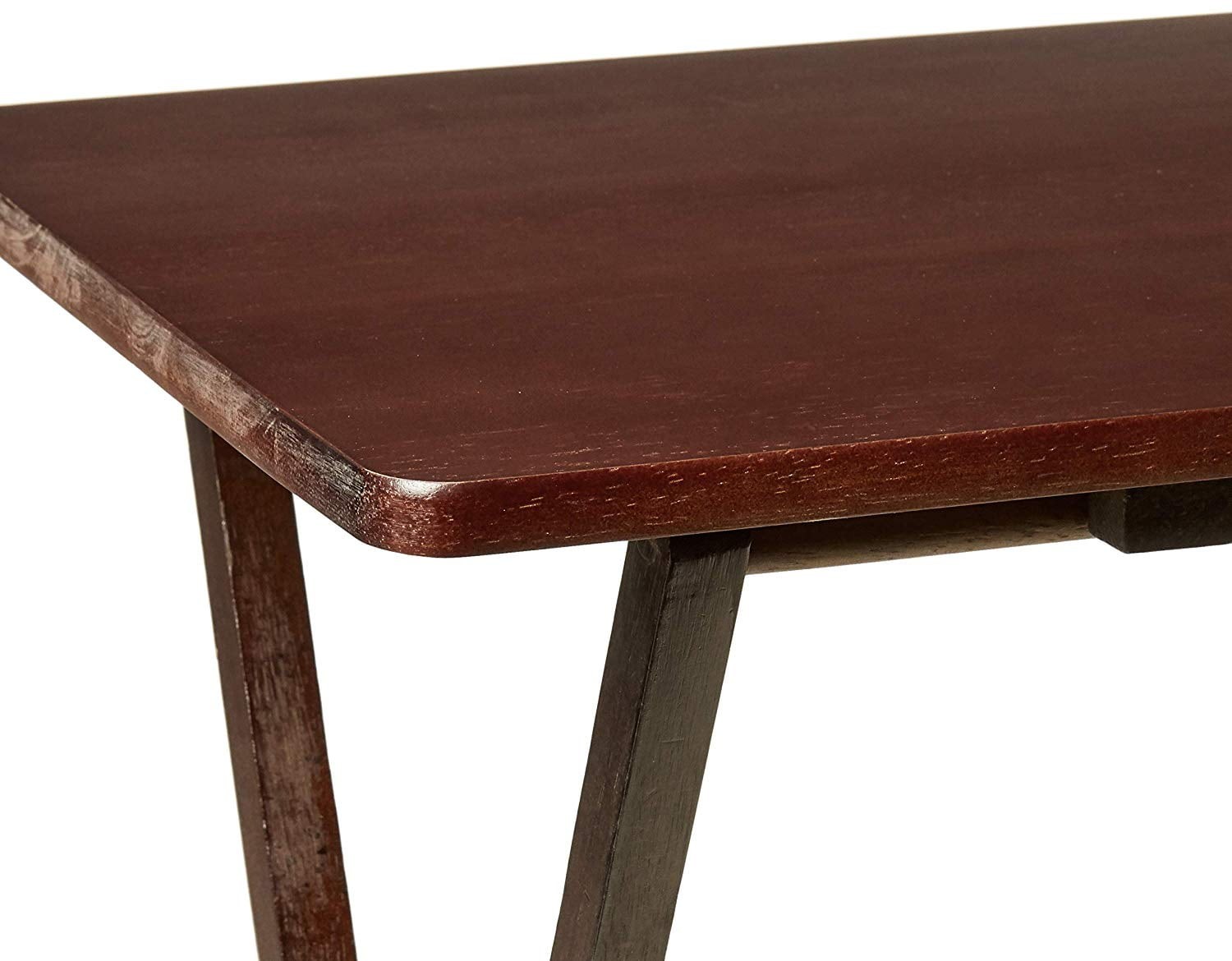 Mainstays Folding TV Tray Table, Rubberwood, Walnut, 19" x 14.5" x 26".