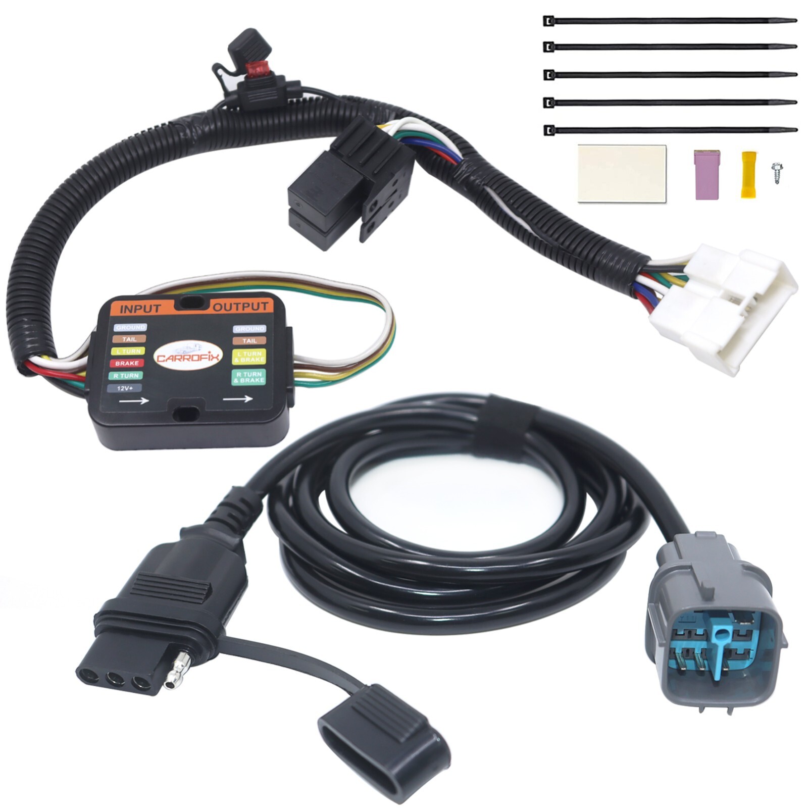 Custom Fit Vehicle 4 Way Flat Trailer Wiring Harness for 2012 - 2015 Honda Pilot