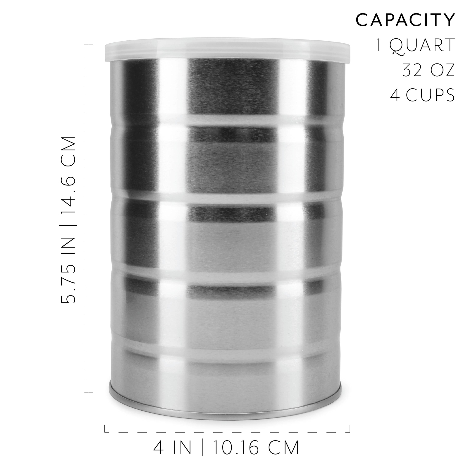 Empty Coffee Cans 4pk, Metal Cans for Kitchen Storage, Baking, Coffee Packaging