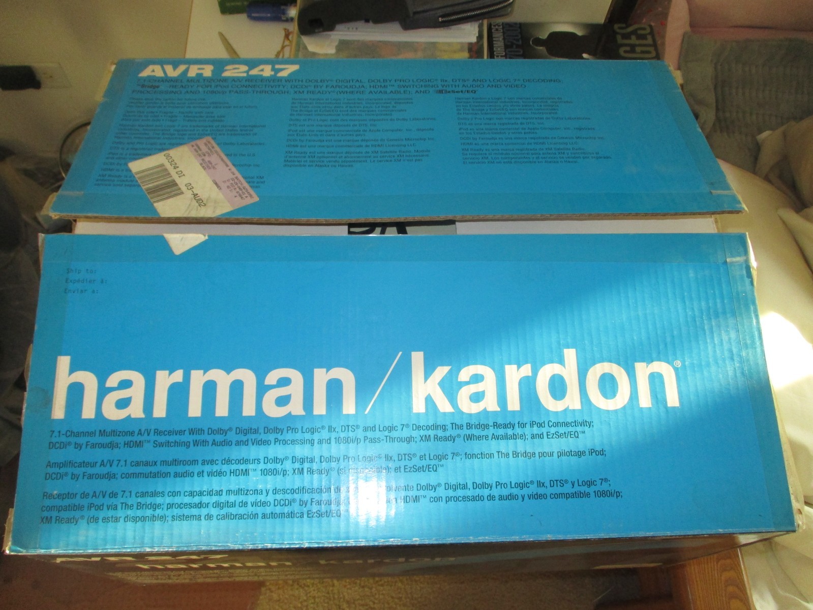 Harman Kardon AVR 247 7.1 Channel HDMI Home Theater Receiver; No Remote