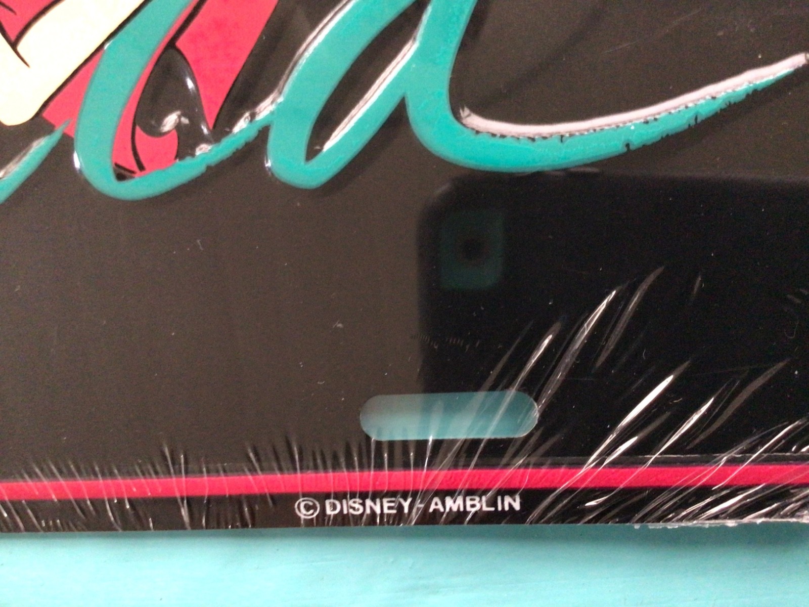 JESSICA RABBIT DISNEY AMBLIN LICENSE PLATE SIGN DISPLAY PROP METAL SEALED