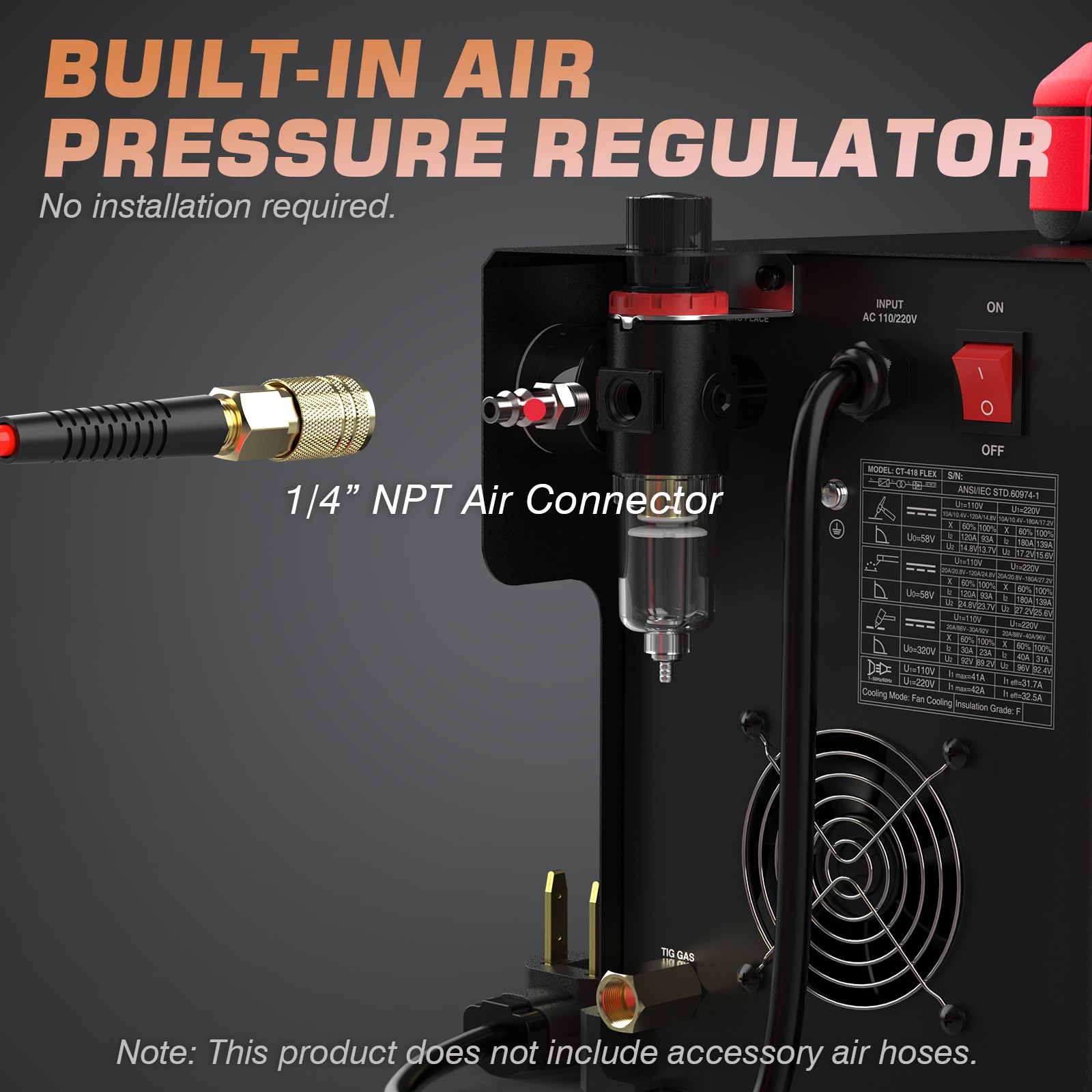 YESWELDER CT-418 3-in-1 180A TIG/Stick & 40A Plasma Cutter110V/220V