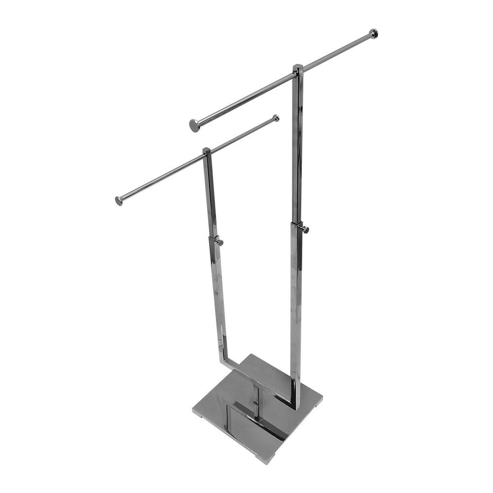 Chrome Adjustable 2 Tier Jewelry Stand Retail Store Display Fixture