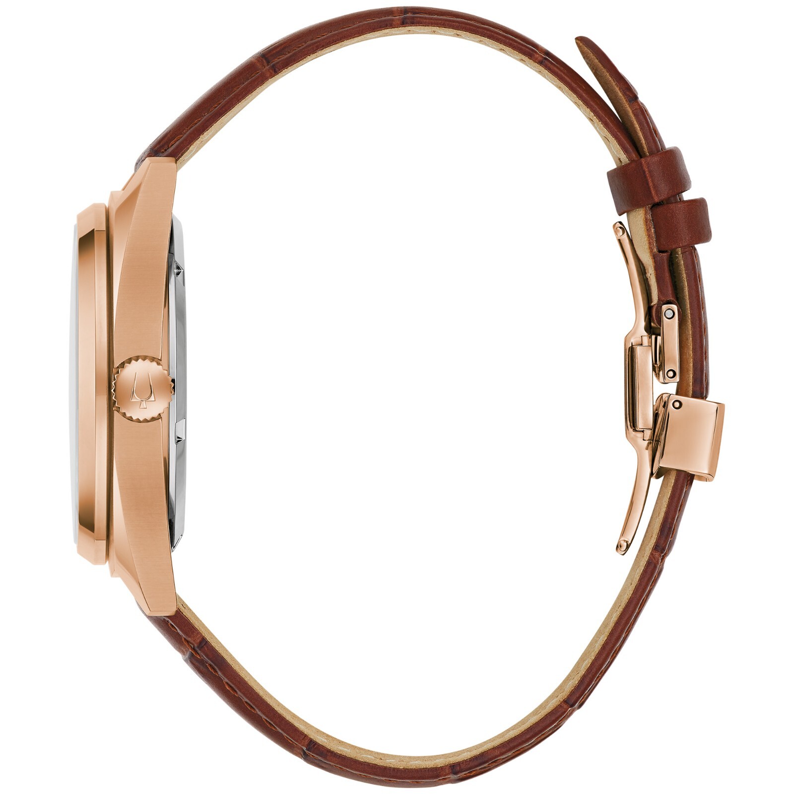 Bulova Men's Classic Automatic Full Skeleton Brown Leather Watch 41 MM 97A175