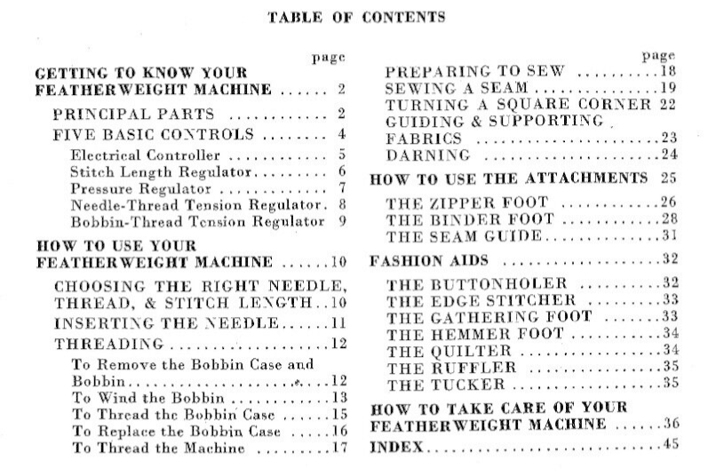 Late White Singer Featherweight 221 221-1 Sewing Machine Owners Manual Booklet