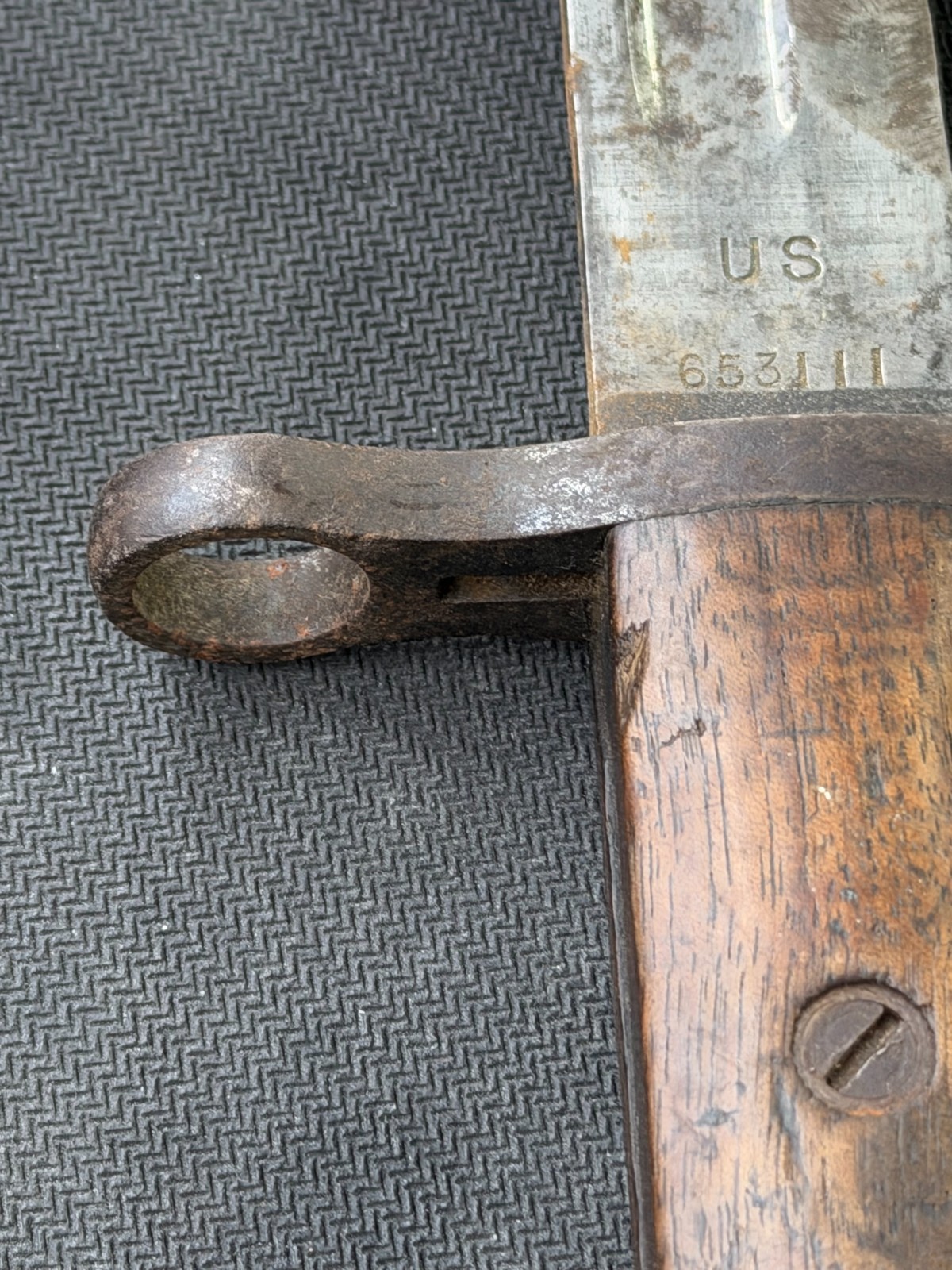 Vintage U.S. Bayonet – S.A. Springfield Armory 1917 – Collectible- Wood Handle