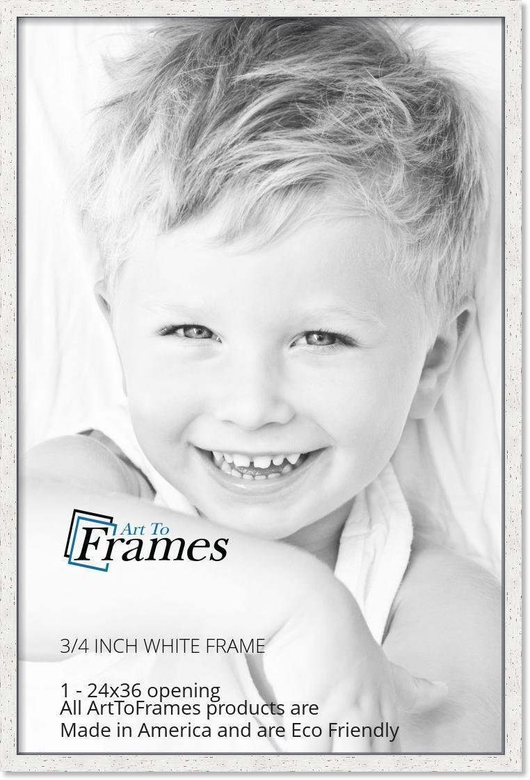 ArtToFrames Picture Frame Custom 0.825" White Stain on Oak Wood 4110 Small