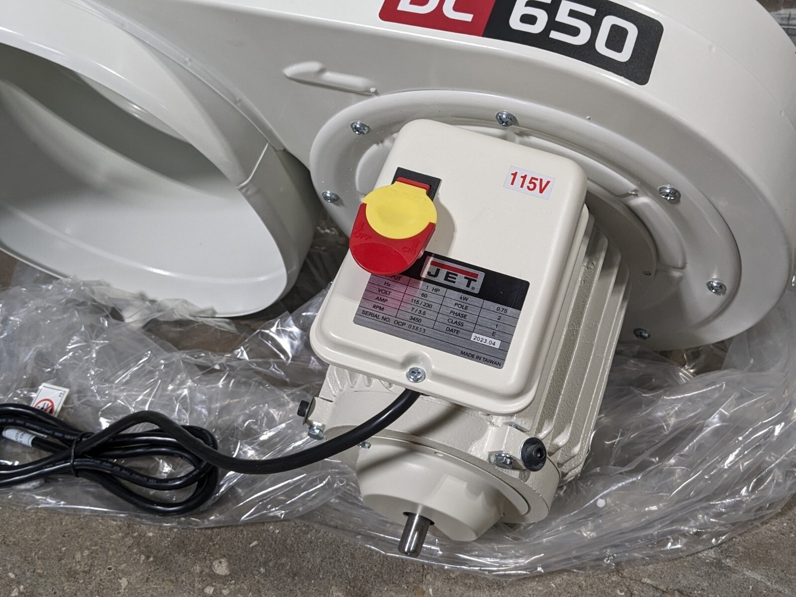 Jet Vortex Cone Portable Dust Collector 650 CFM 1 HP 115v 708642BK