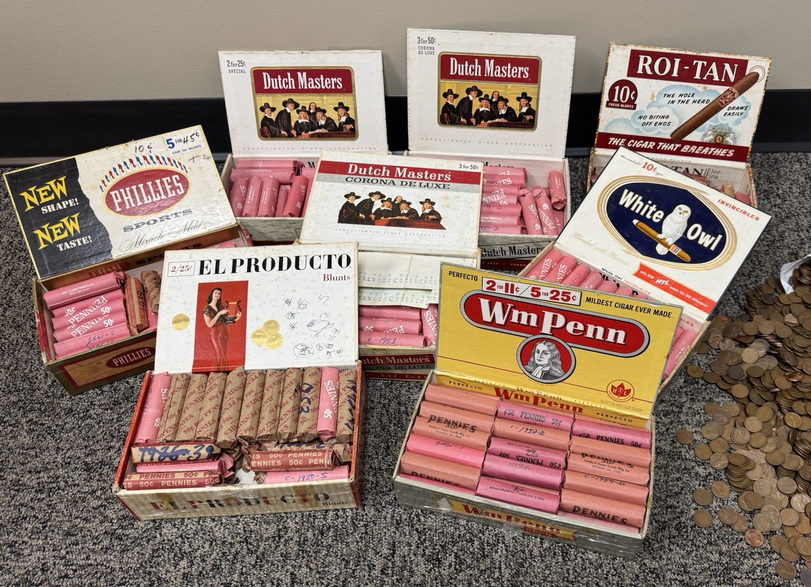 💰 1909-1958 Lincoln Wheat Cent Roll - From Estate 💰