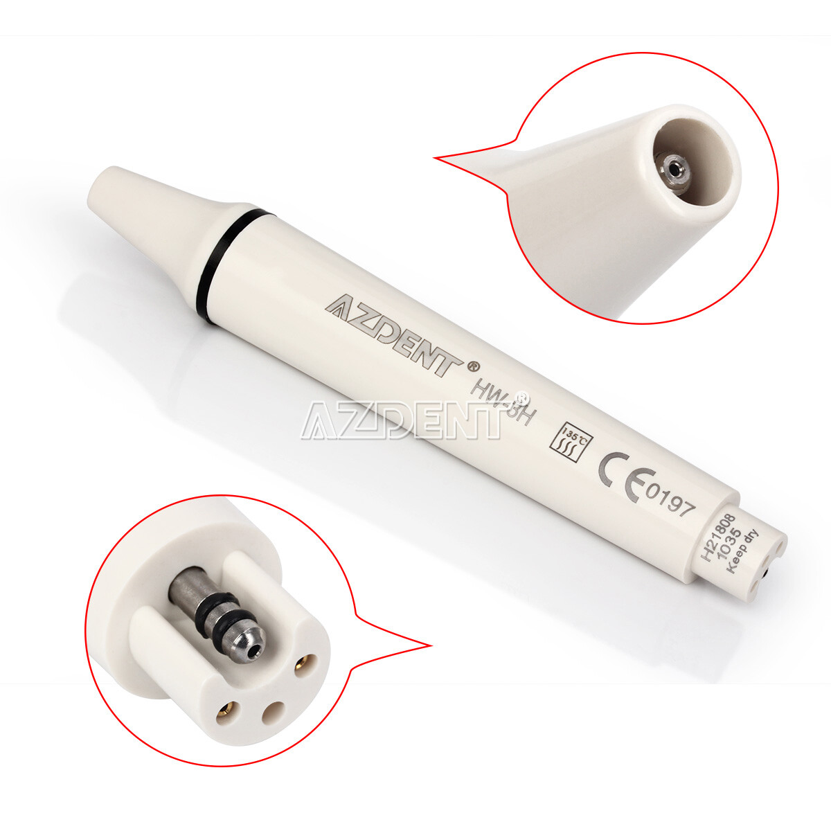 Dental Ultrasonic Scaler Handpiece/Tips/Wrench/fit EMS Woodpecker/DTE/SATELEC