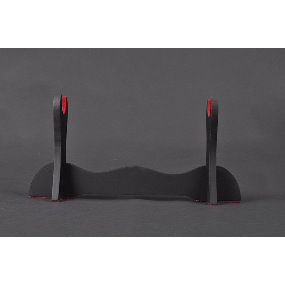 SINGLE TIER BLACK SWORD STAND Red Felt Prevents Scratches