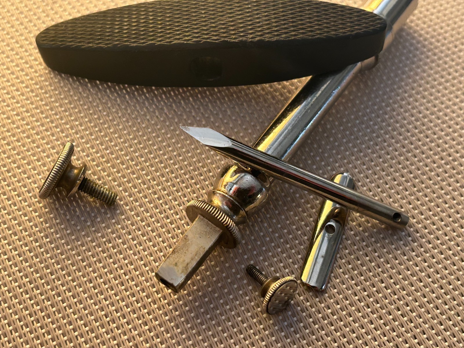 Antique Surgical Trepanation Tool / Germany ? / 19th century / Wood Ebony Handle