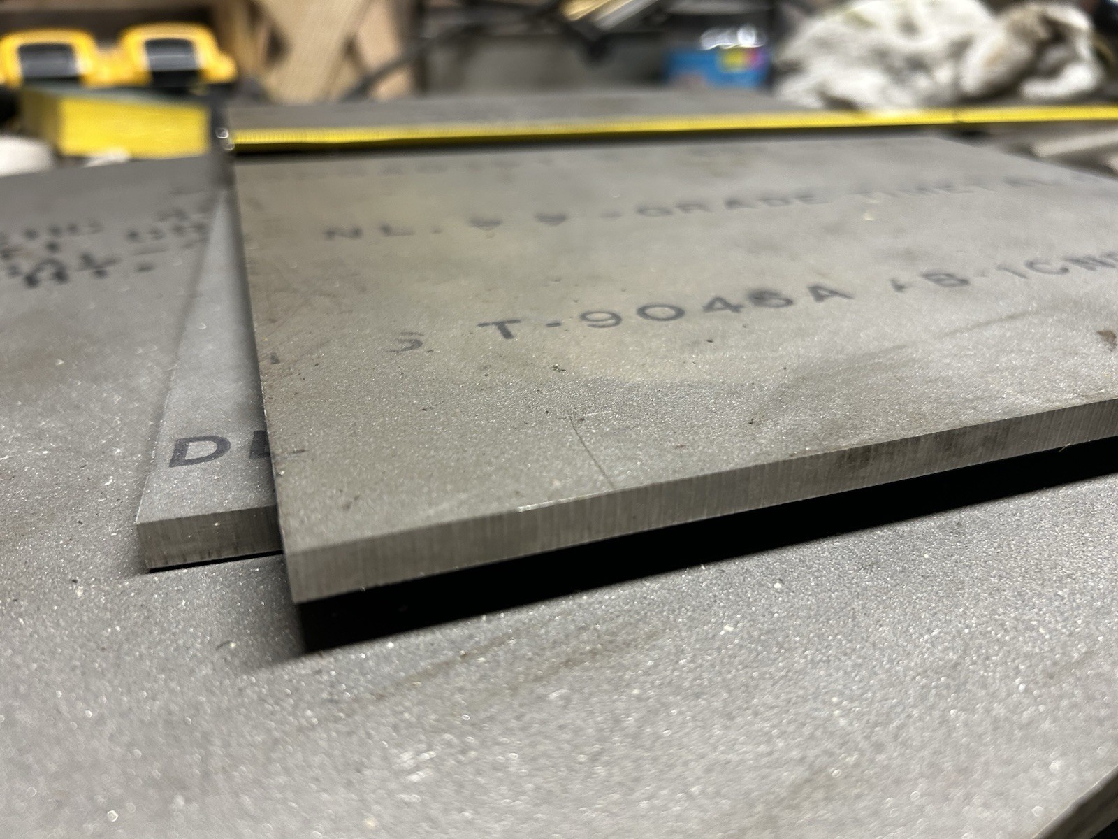 1/4" x 10-3/4" x 14-3/4” Titanium sheet, plate, Grade 5