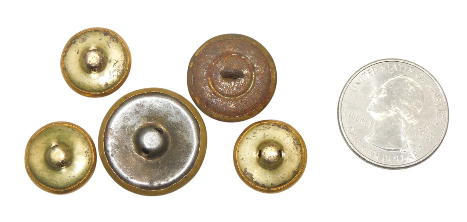 Orig 1800's Lot US Military Brass Buttons Horstmann Uniform CA1