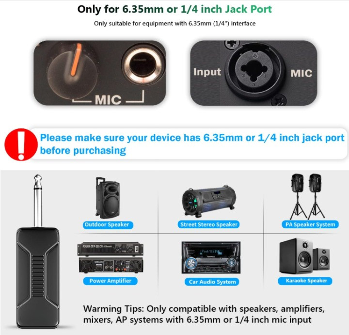 Micrófonos Inalámbricos UHF Duales 50m con Receptor Recargable Karaoke, Nuevo