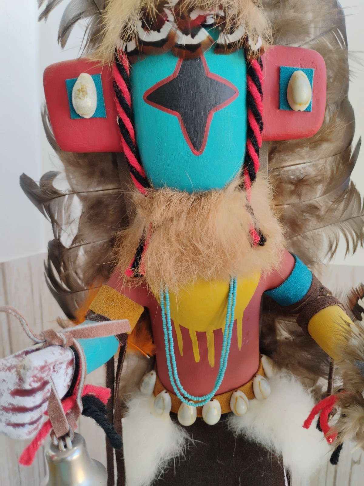 Vintage Large Navajo Kachina Doll Chasing Star Signed By Artist I McB