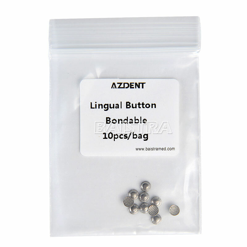 1bag AZDENT Botones linguales adhesivos de ortodoncia dental Base redonda