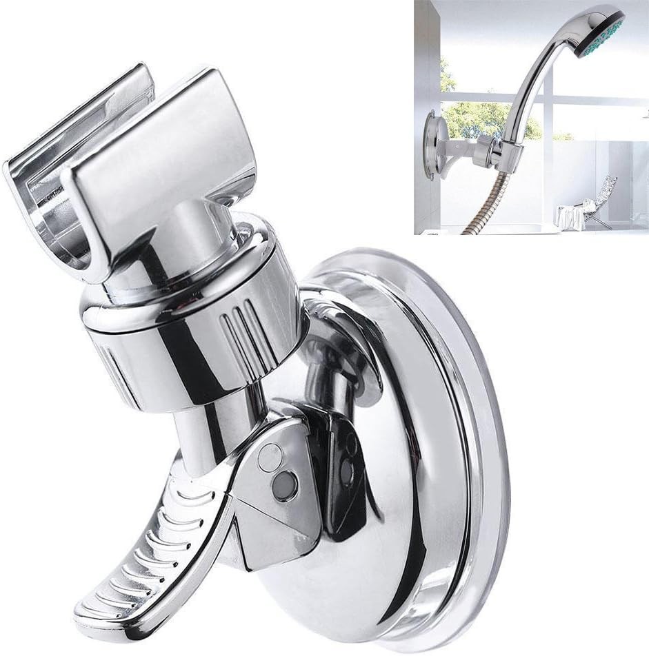 Adjustable Shower Head Holder Suction Cup Handheld Showerhead Wall Mount Bracket