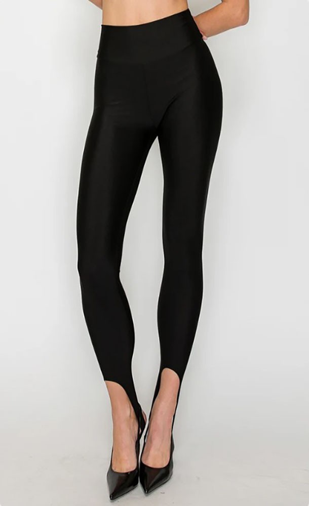 JJJ Fashion Yoga Terricot Hi Waist Stirrup Leggings-Made in USA