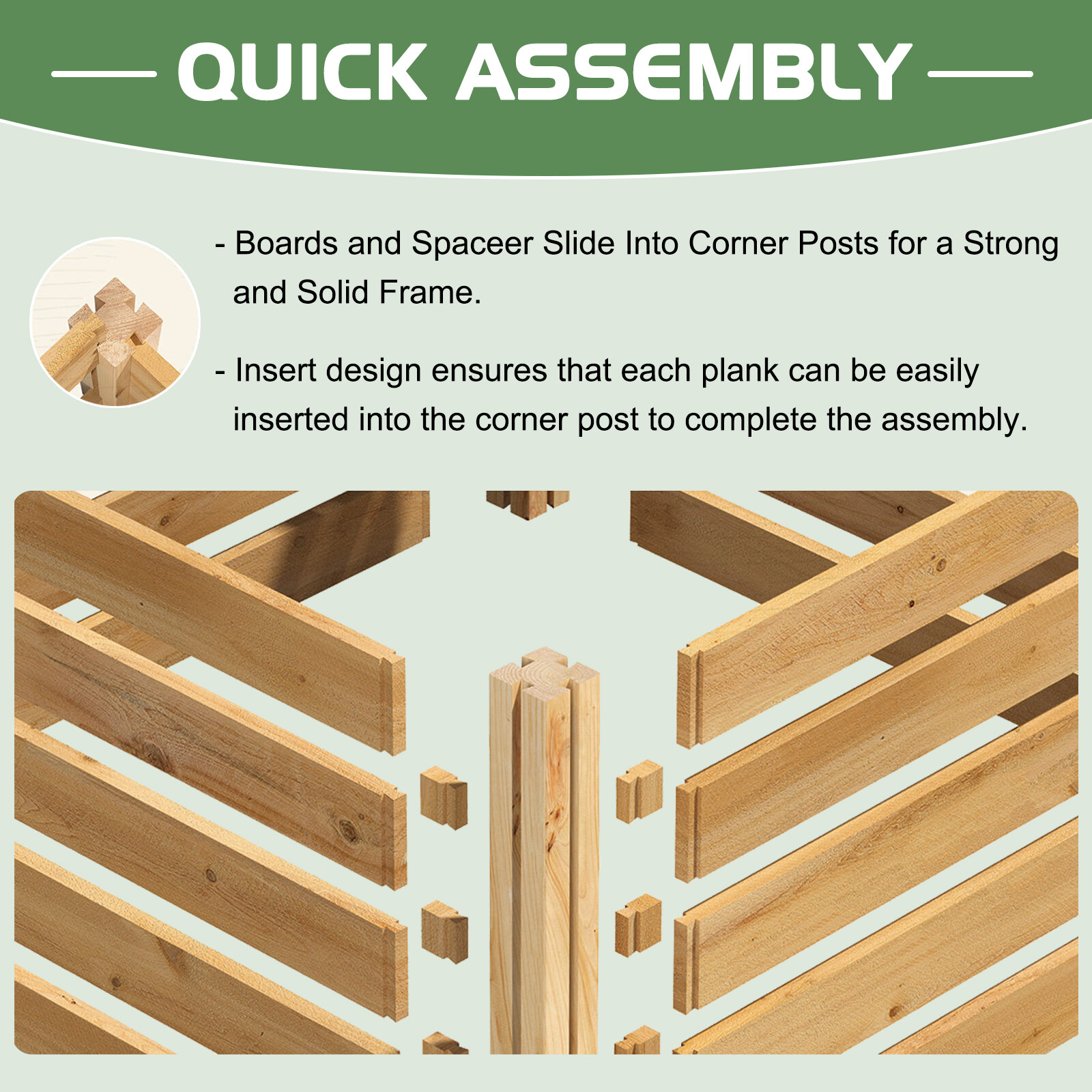 Panel de madera para cerramiento de aire acondicionado de 48 x 48，2 tablas