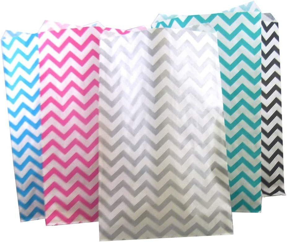 Decorative Flat Mixed Chevron Paper Gift Bags