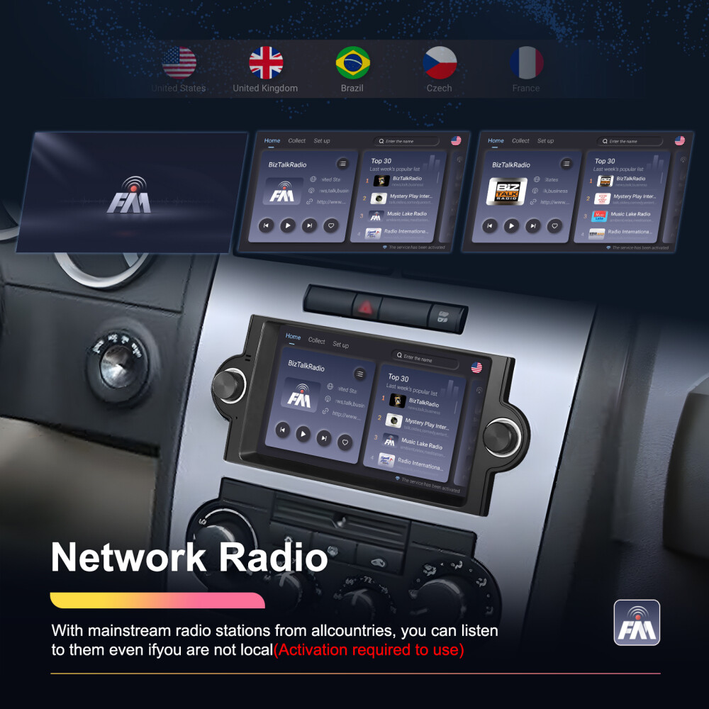 For 2006 2007 2008 DODGE RAM 1500 2500 3500 CarPlay Android 13 Radio GPS SWC