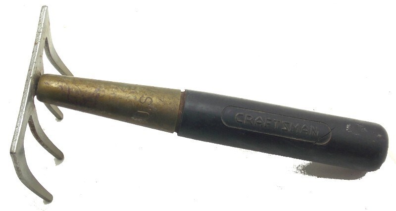 RARE Vintage Craftsman 4 Prong Garden Rake Cultivator Made in USA Used