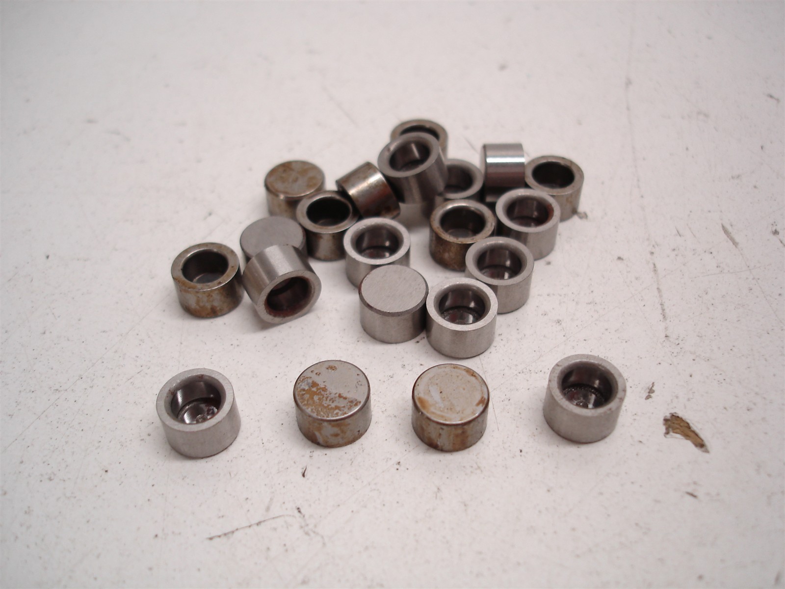 21pcs NASCAR HARDENED STEEL TIPS FOR 11/32" TITANIUM VALVES DEL WEST / XCELDYNE