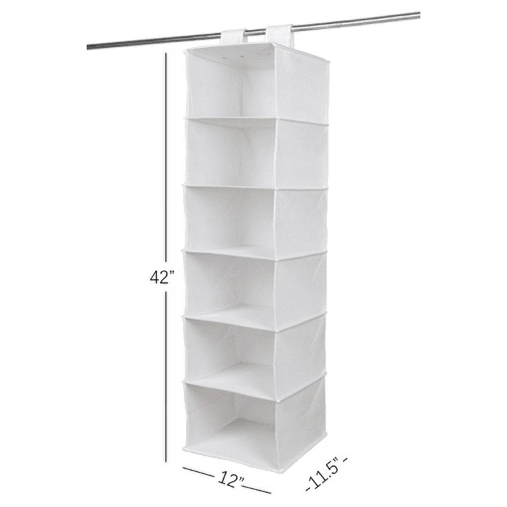 6 Shelf Hanging Closet Organizer Storage with Non Woven Fabric for Adult and