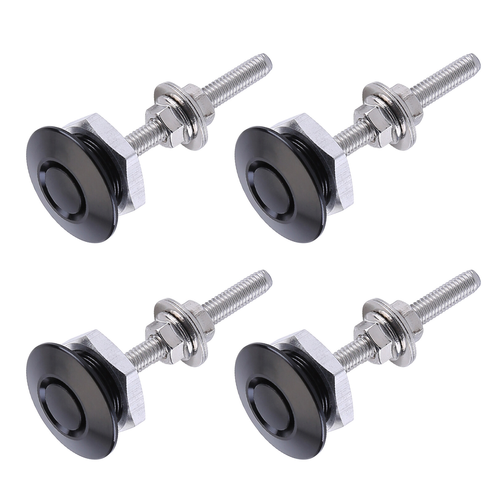 4PCS Aluminum Bumper Quick Release Fasteners Kit For Car Trunk Fender Hatch Lid