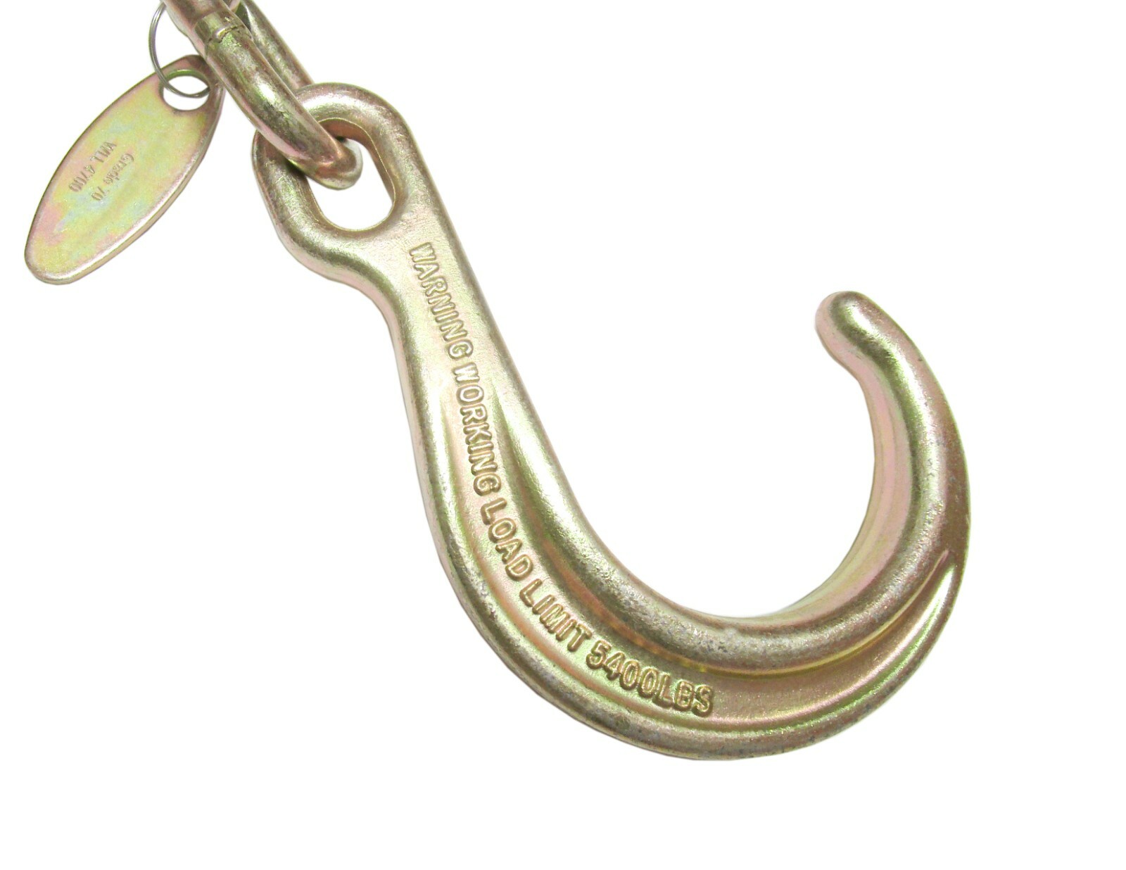 5/16" J Hook Tow Chain w/ TJ Hook & 8" J-Hook 4,700 lbs Winchline Axle Flatbed