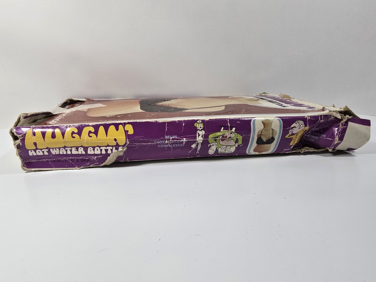 Rare Vintage 1973 Poynter Huggin Rubber Hot Water Bottle Novelty Removable Bra