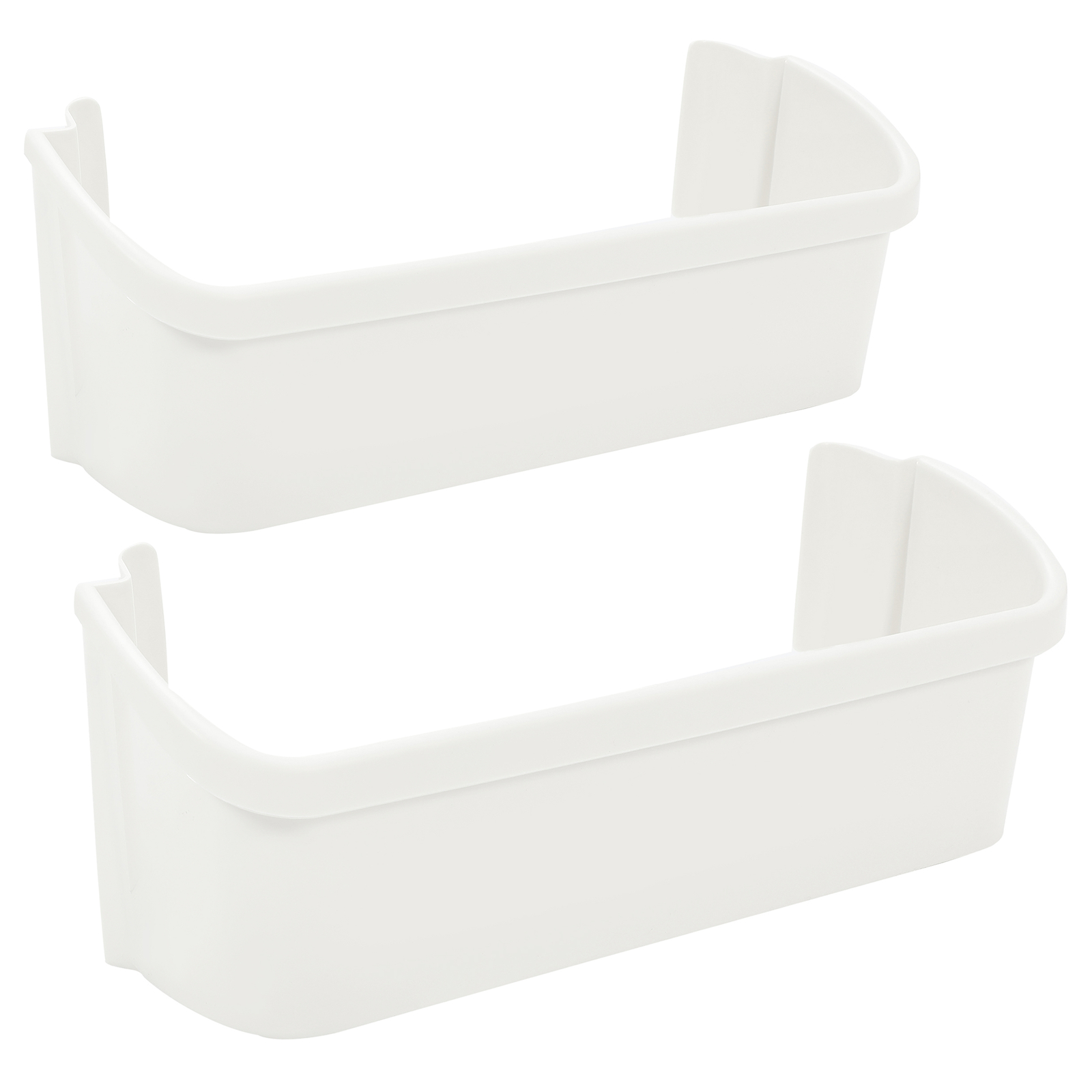 2-Pack 240323001 Door Bin Shelf White Lower ABS For Frigidaire Refrigerator