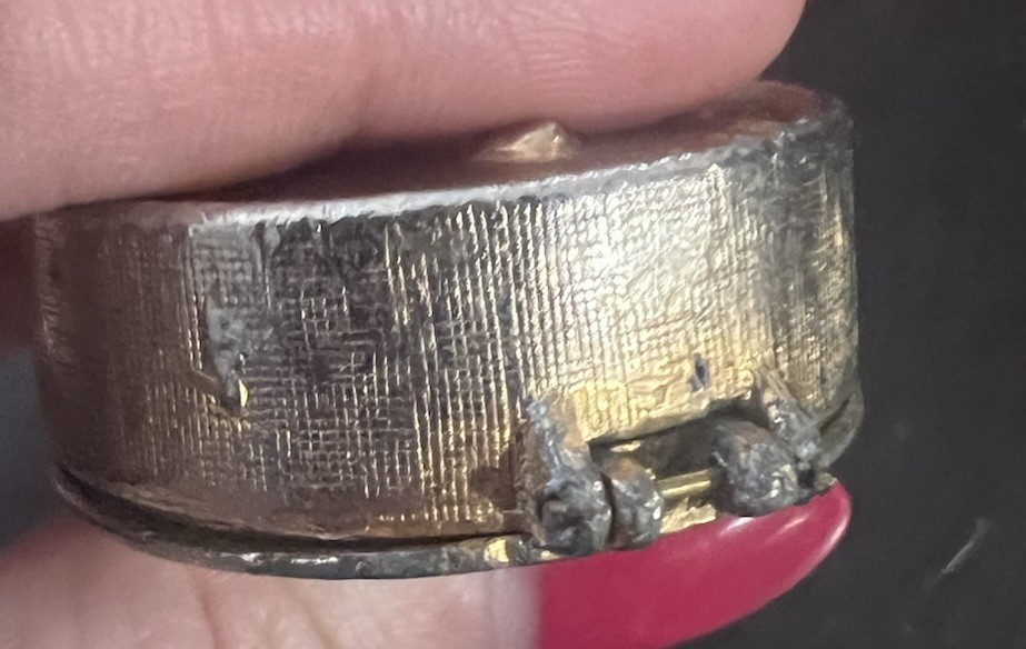 C. 1840 Napoleonic Commemorative Pewter Snuff/Pill Box - Napoleon at St. Helena