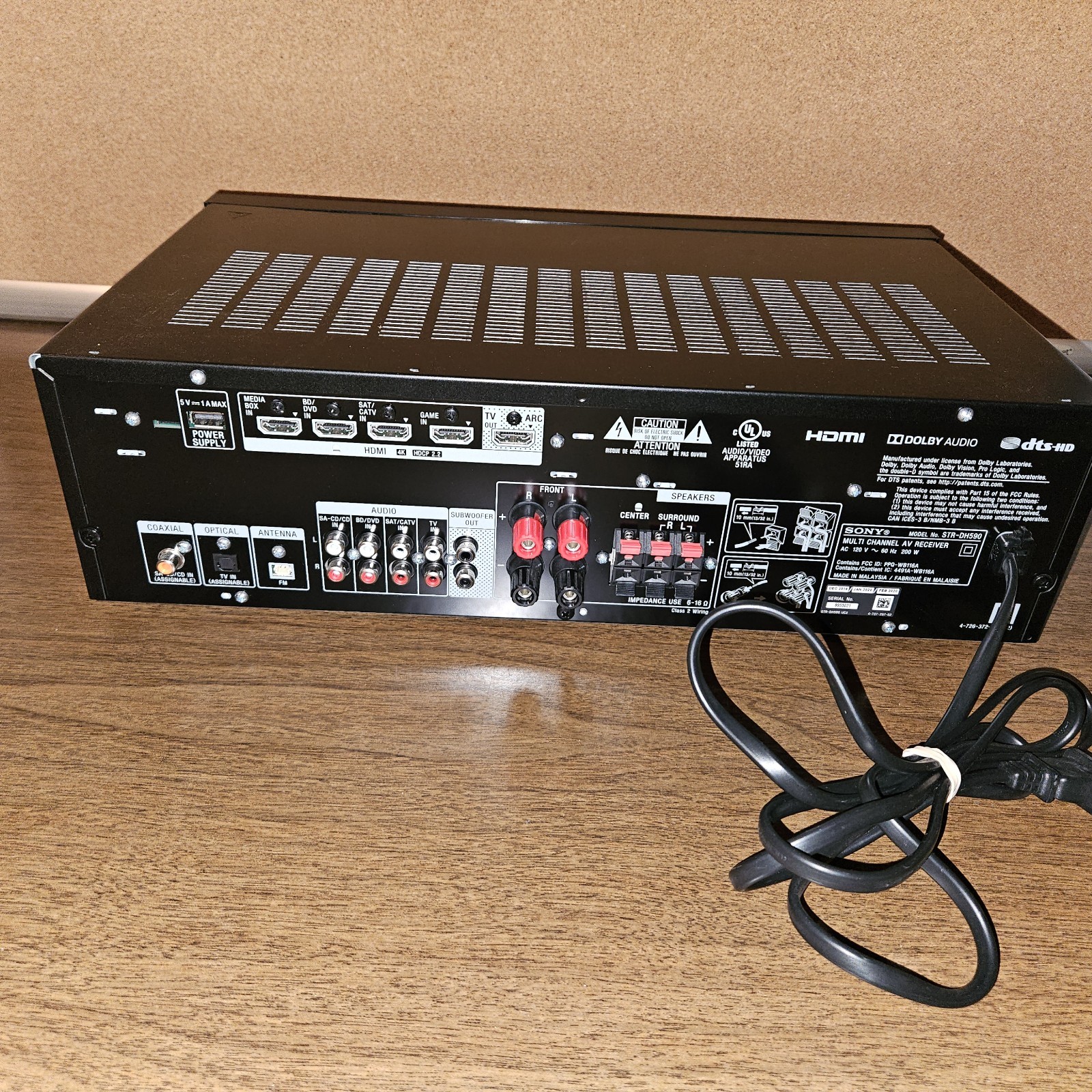 Sony STR-DN850 7.2 Channel Receiver HDMI Bluetooth 4K Hi Res Audio - Unit Only