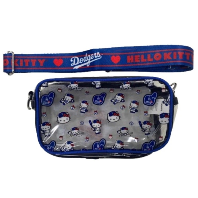 Hello Kitty x Los Angeles Dodgers Clear Crossbody Bag | MLB Official Licensed
